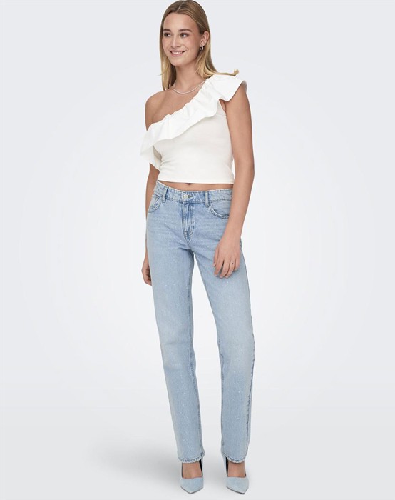 Bree Low Straight Rhinestone Jeans